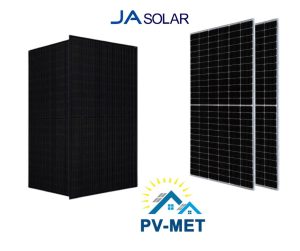 Panele fotowoltaiczne Ja Solar czarna i srebrna rama