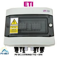 ETI Rozdzielnica PV DC 2 STRINGI T12 + EFH IP65 AC400V DC1500V 12 modułów